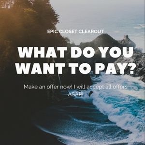 Offer WHAT YOU WANT TO PAY!